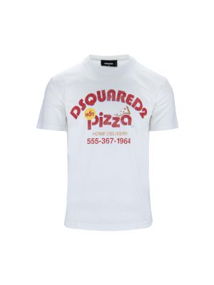 DSQUARED2 Pizza S Crew S74GD1055 100 T-Shirt